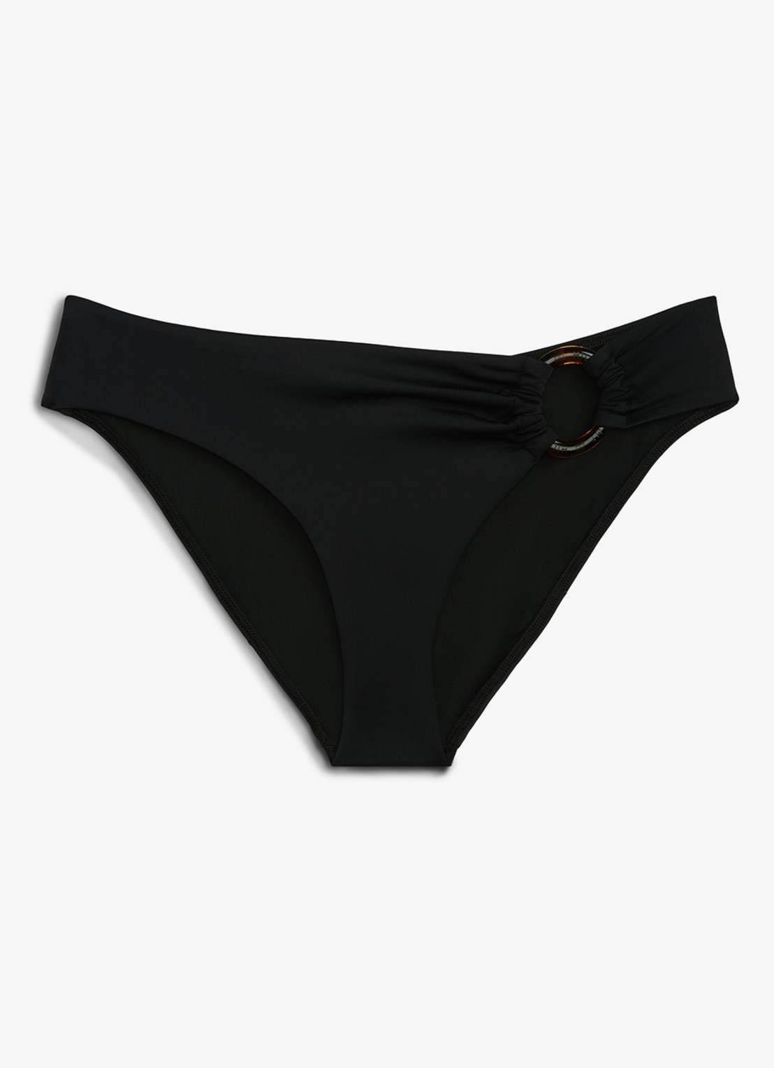 Tommy Hilfiger Bikinislip met ringdetail - voorkant 2 zwart