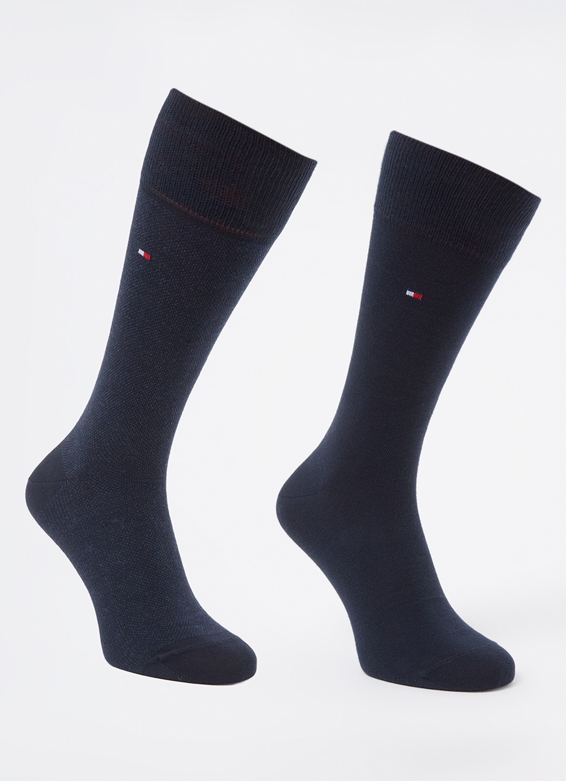 Tommy Hilfiger Birdseye sokken in 2-pack - voorkant indigo