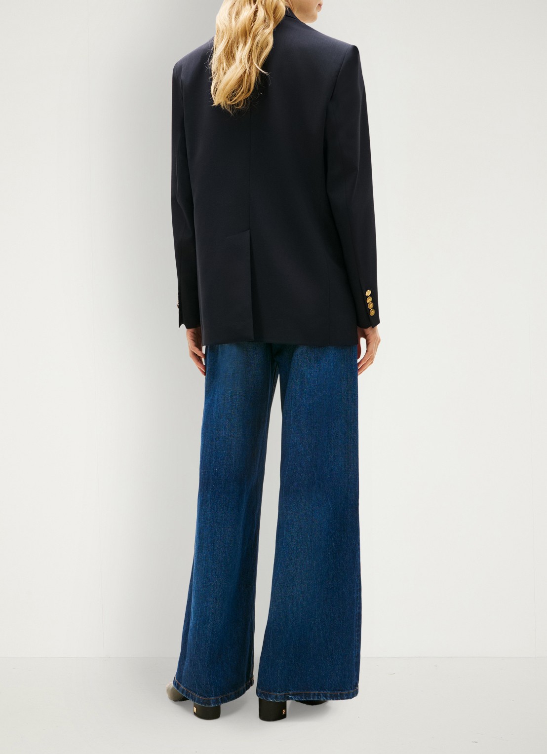 Tommy Hilfiger Blazer in wolblend - achterkant 3 donkerblauw