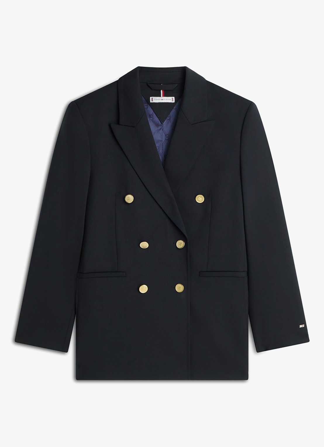 Tommy Hilfiger Blazer in wolblend - voorkant donkerblauw