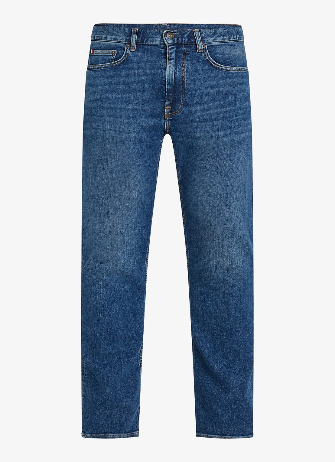 Tommy Hilfiger Bleecker slim fit jeans met donkere wassing - voorkant indigo
