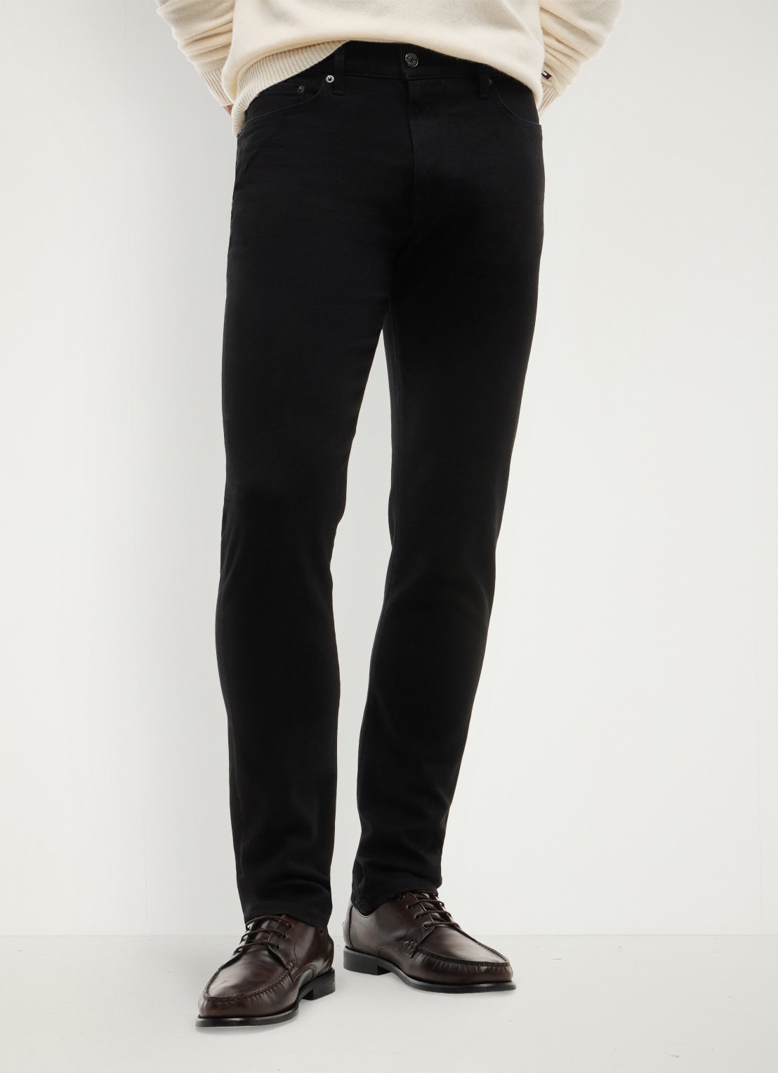 Tommy Hilfiger Bleeker slim fit jeans met gekleurde wassing - detail zwart