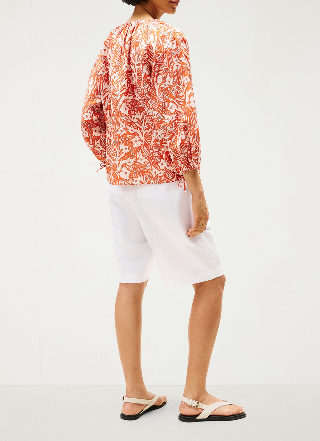 Tommy Hilfiger Blouse met bloemenprint - achterkant 4 oranje