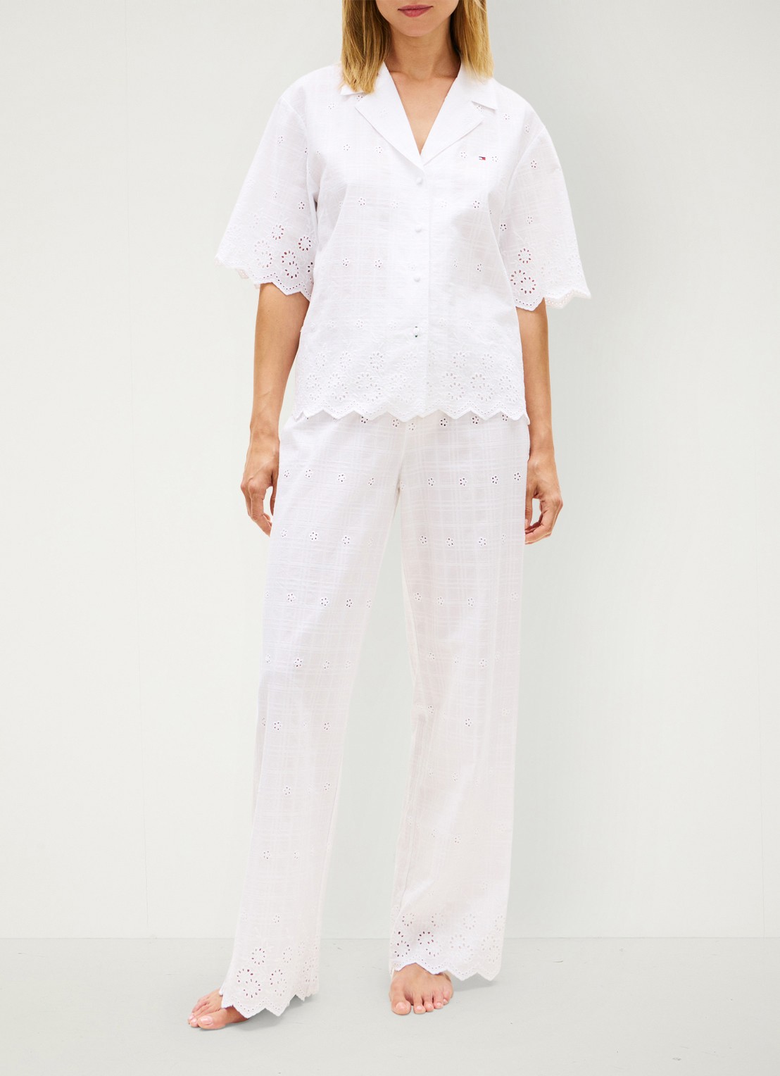 Tommy Hilfiger Blouse met borduring - voorkant 2 wit