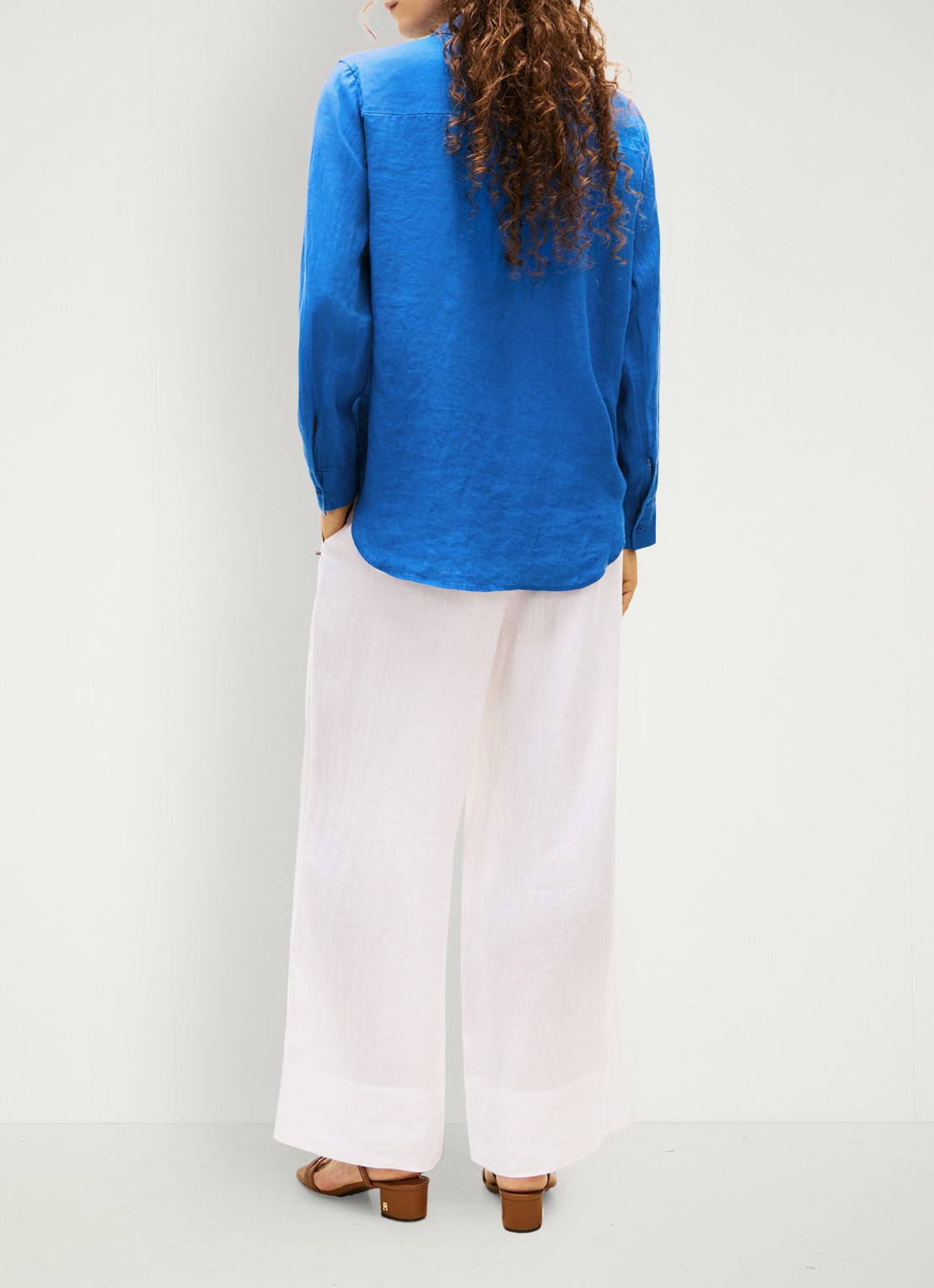 Tommy Hilfiger Blouse met grafische print - achterkant blauw