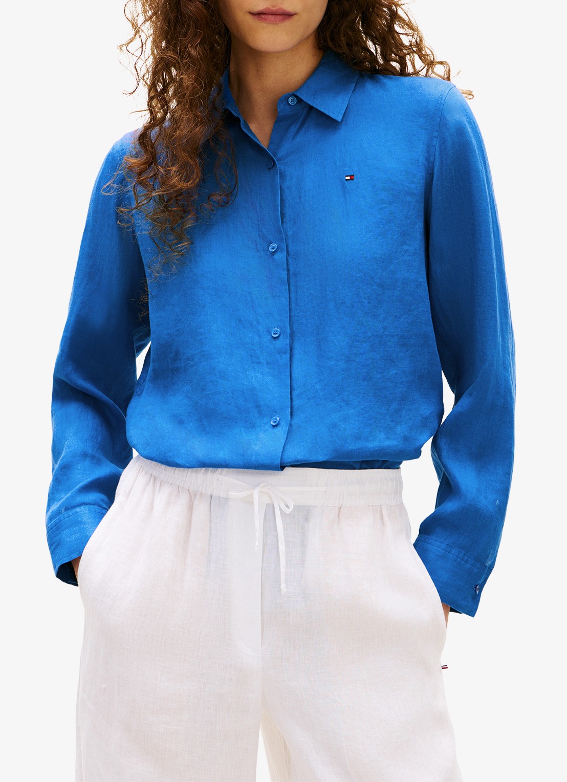 Tommy Hilfiger Blouse met grafische print - detail 4 blauw