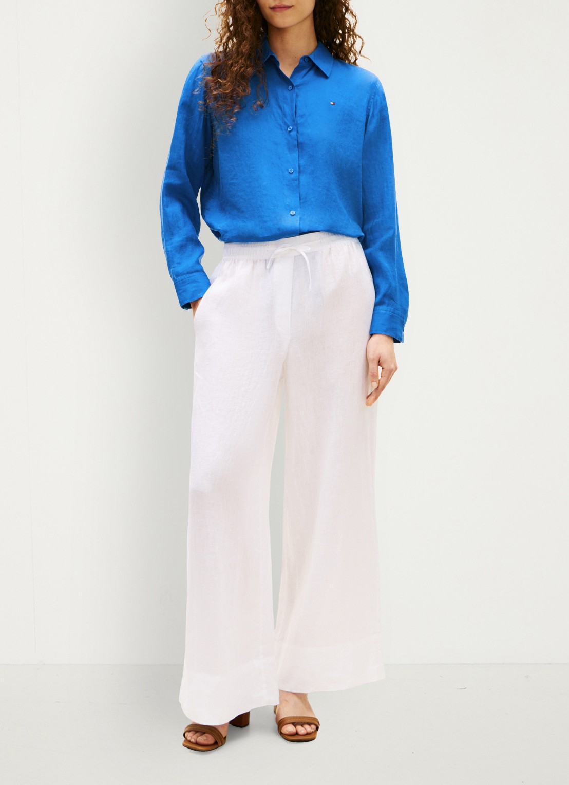 Tommy Hilfiger Blouse met grafische print - voorkant 3 blauw