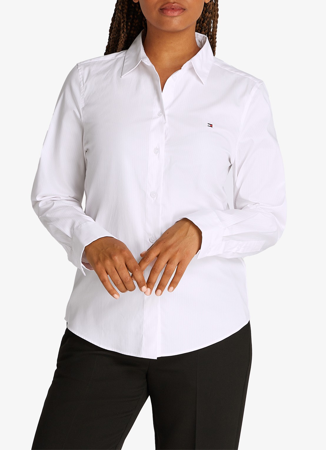Tommy Hilfiger Blouse met logo - detail 3 lichtroze