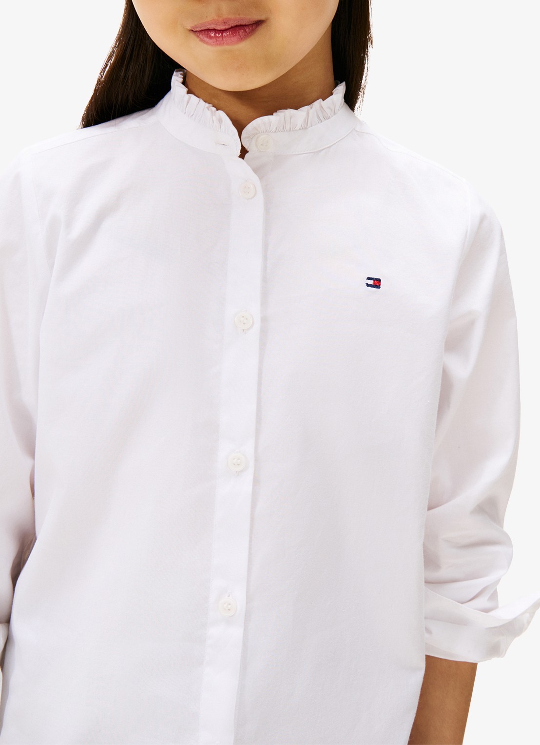 Tommy Hilfiger Blouse met logo - detail 6 wit