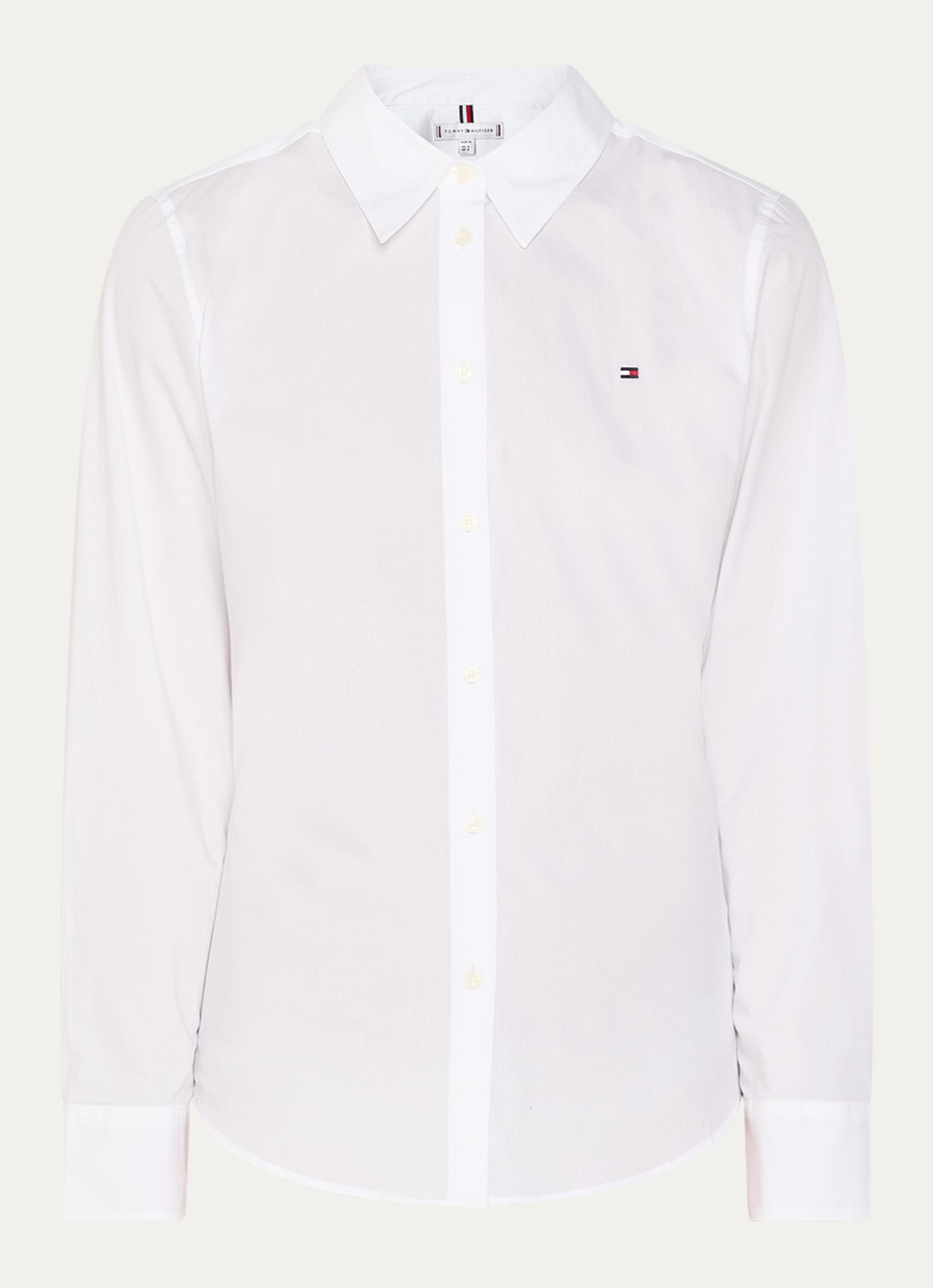 Tommy Hilfiger Blouse met logoborduring - voorkant wit