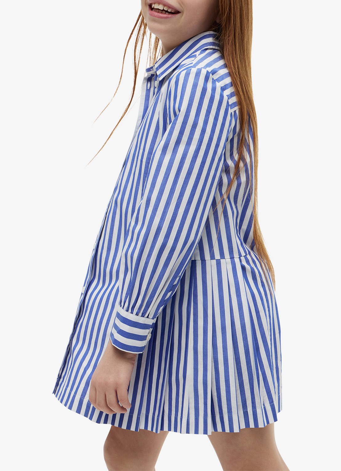 Tommy Hilfiger Blousejurk met streepprint en logoborduring - detail 4 noble blue-c8p / blauw