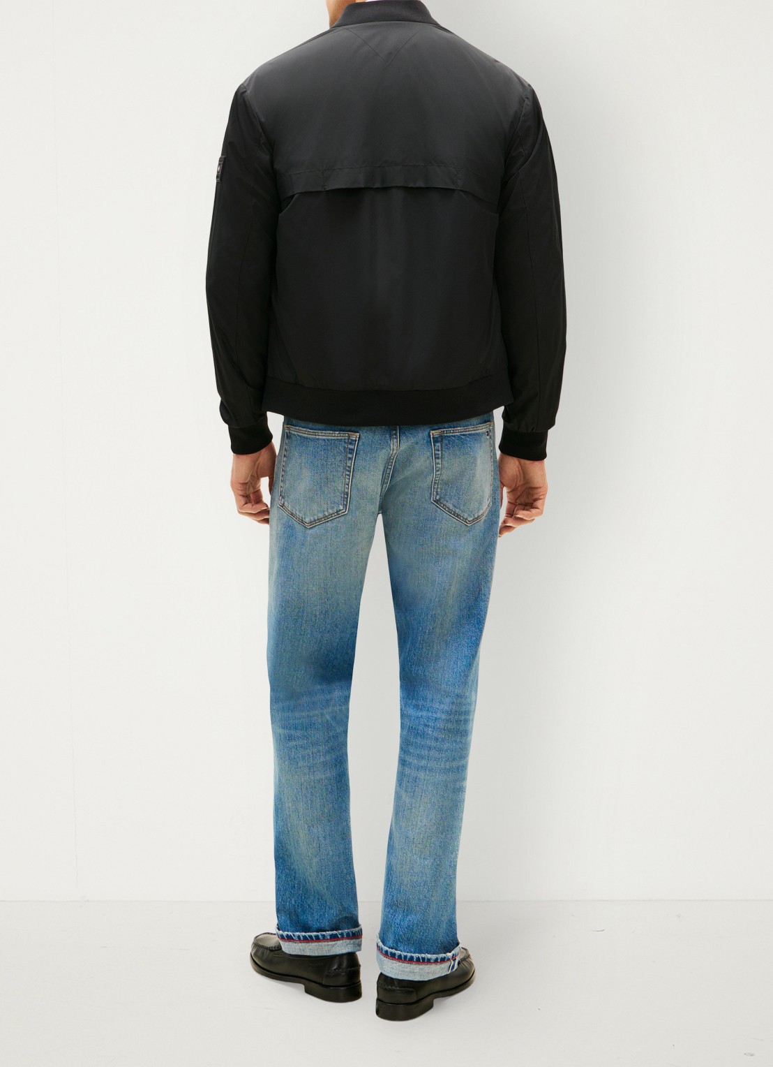 Tommy Hilfiger Bomberjack met logo - achterkant 4 zwart