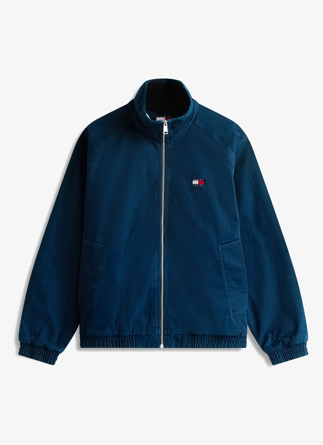 Tommy Hilfiger Bomberjack met logoborduring en steekzakken - voorkant 5 donkerblauw