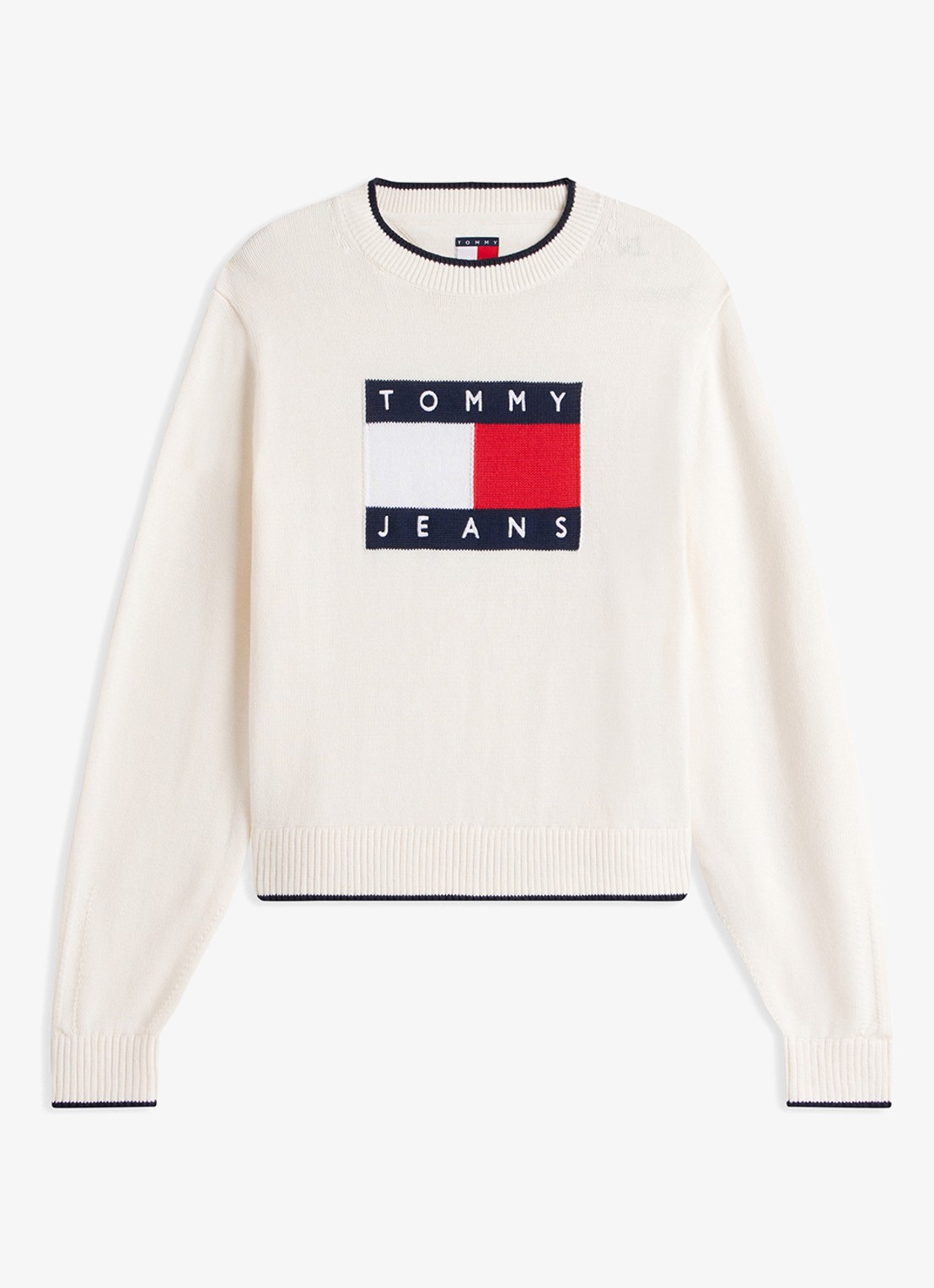 Tommy Hilfiger Bomberjack met logoborduring en steekzakken - voorkant donkerblauw