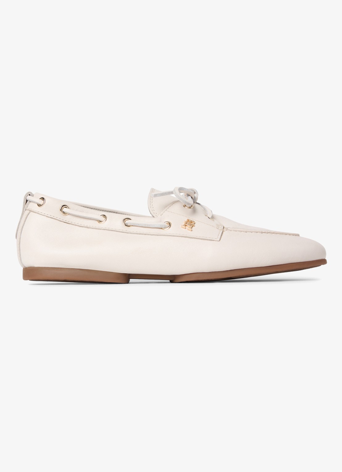 Tommy Hilfiger Bootschoen van leer met logo - detail 6 beige