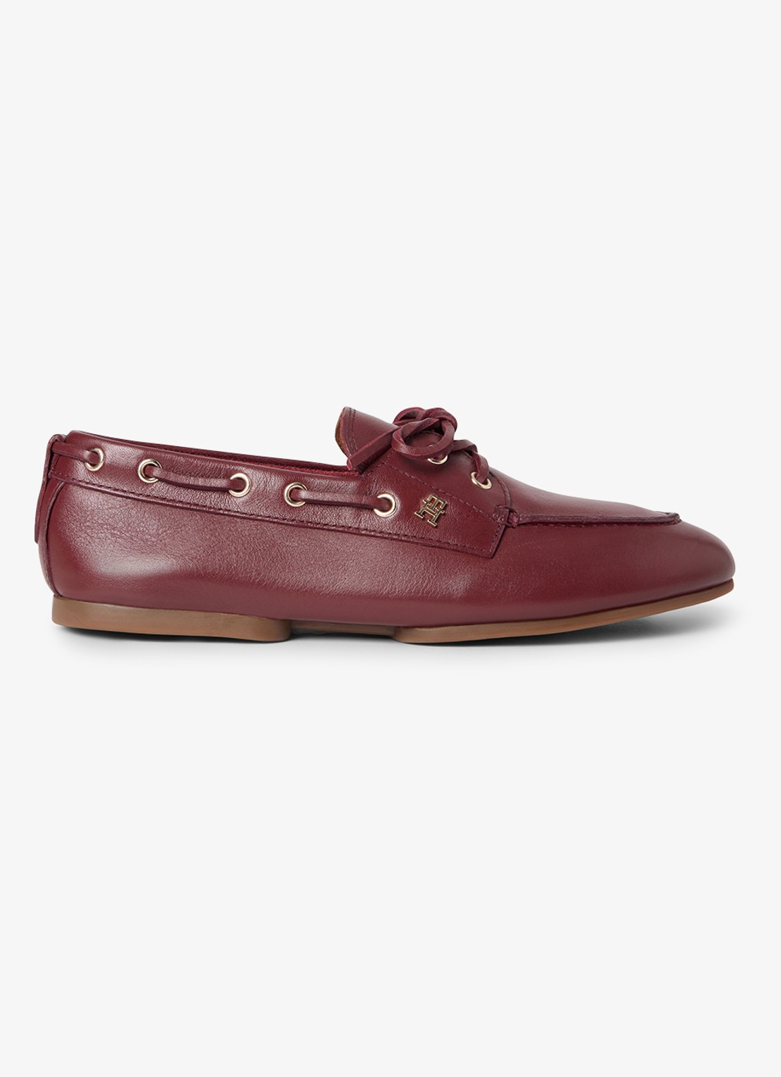 Tommy Hilfiger Bootschoen van leer met logo - detail 3 rood