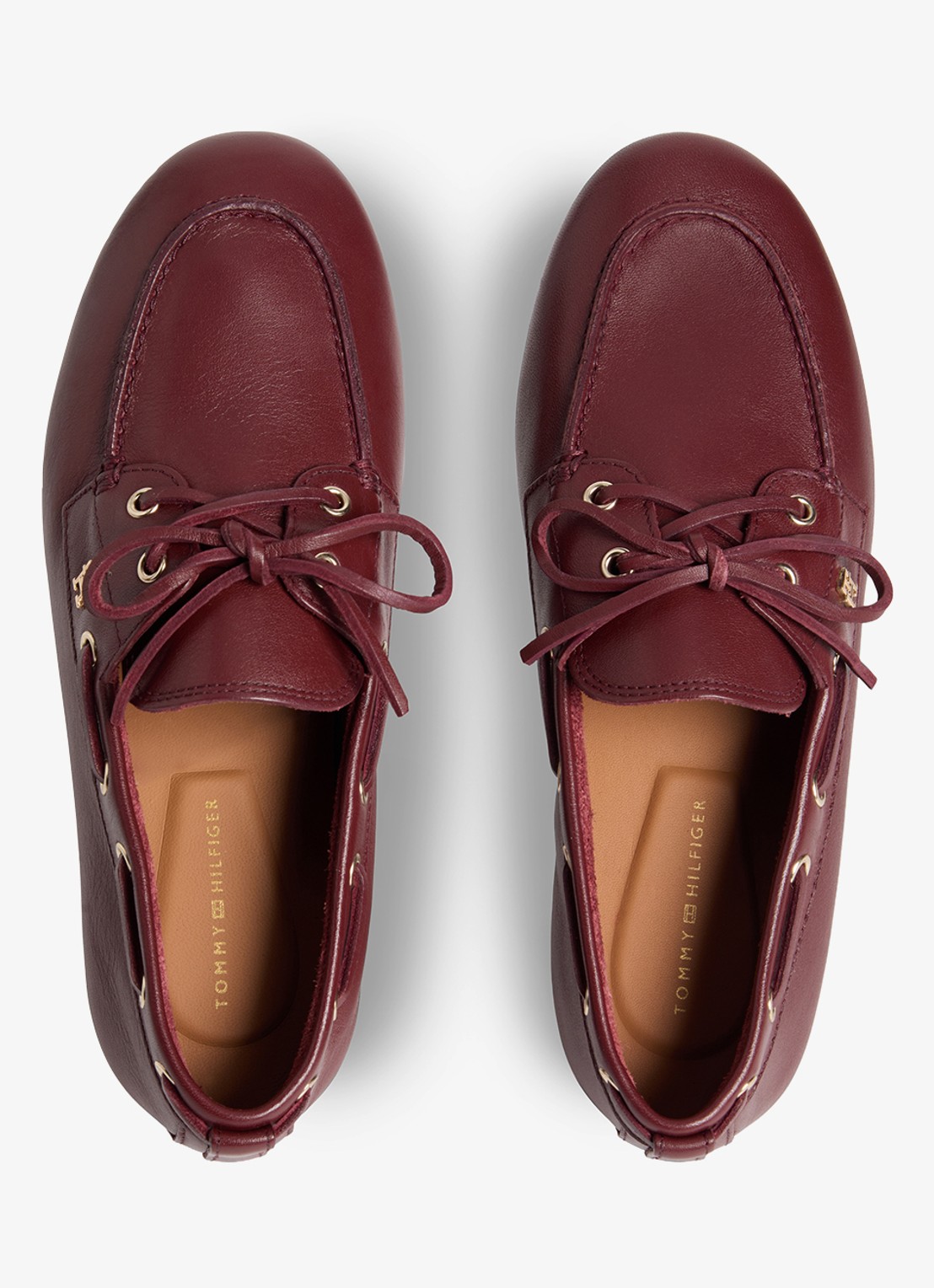 Tommy Hilfiger Bootschoen van leer met logo - detail 4 rood