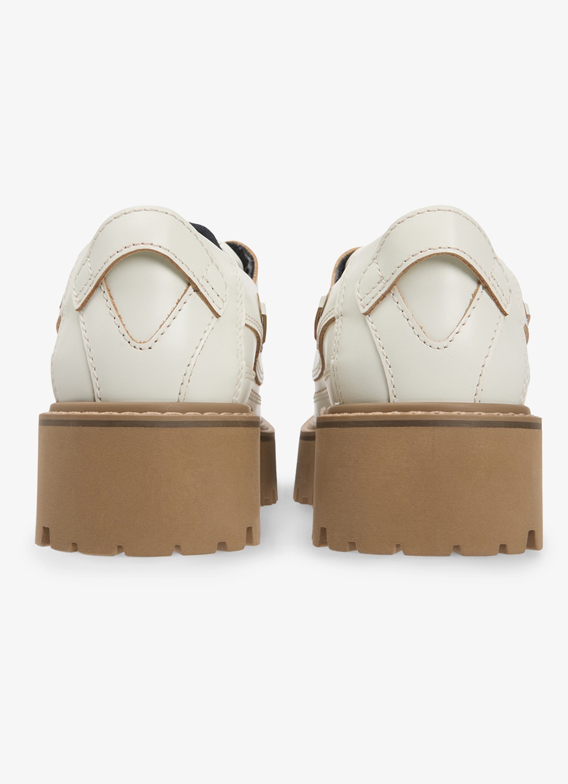 Tommy Hilfiger Bootschoen van leer - achterkant 2 ivoor