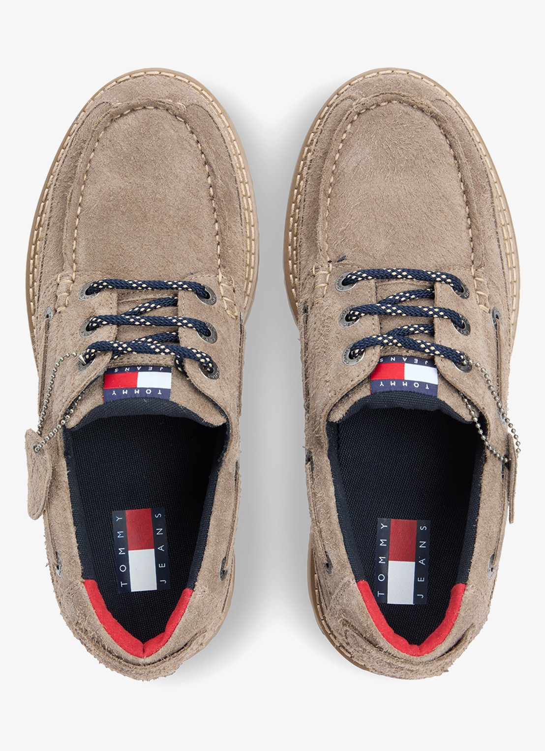 Tommy Hilfiger Bootschoen van suède - detail 4 lichtbruin