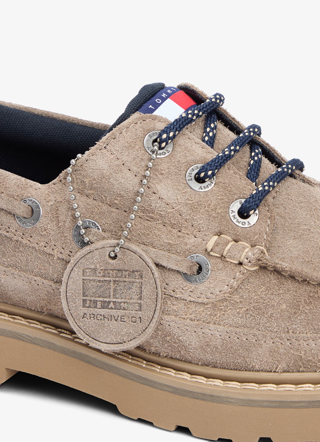 Tommy Hilfiger Bootschoen van suède - detail 6 lichtbruin