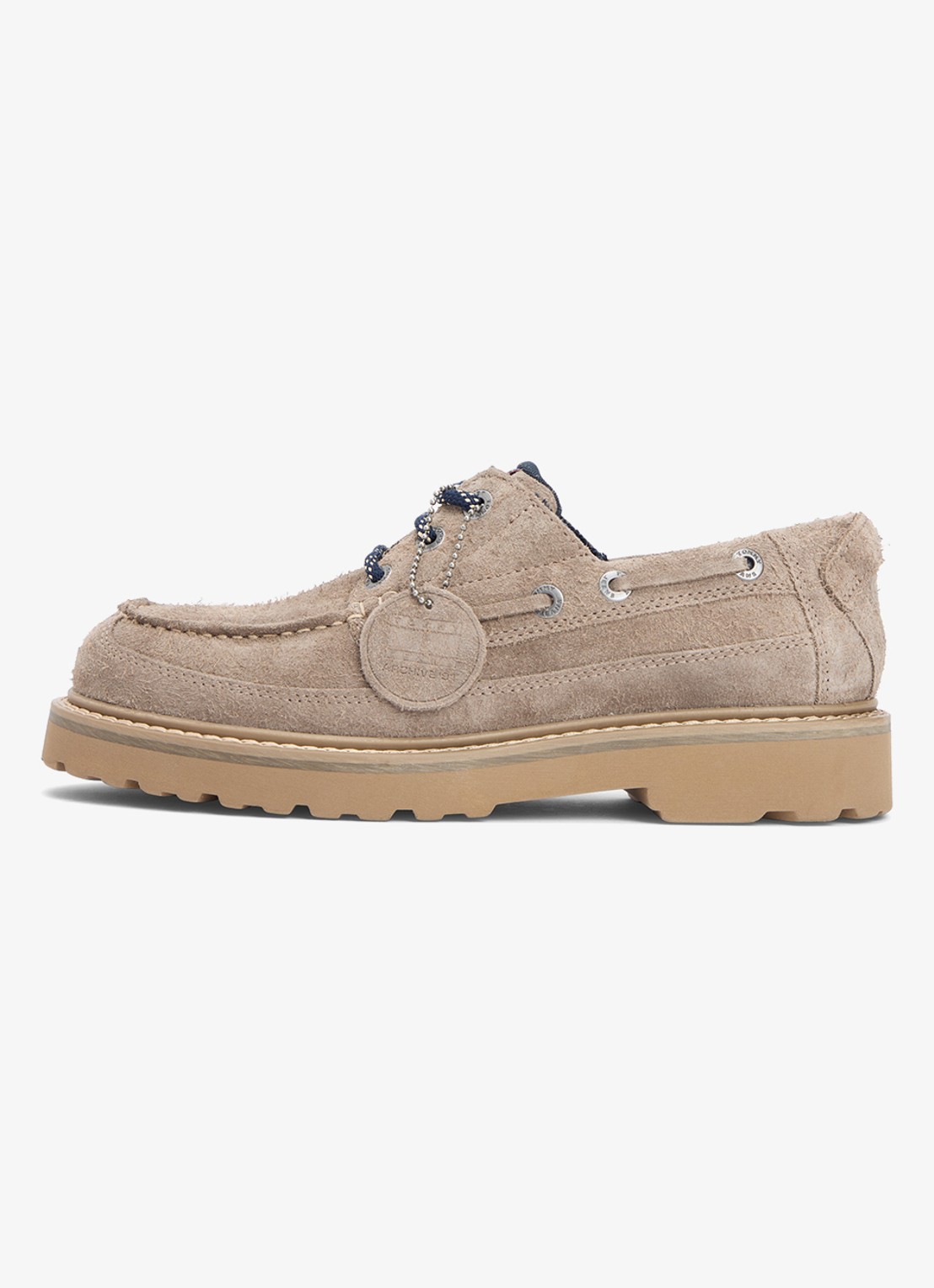 Tommy Hilfiger Bootschoen van suède - voorkant 2 lichtbruin