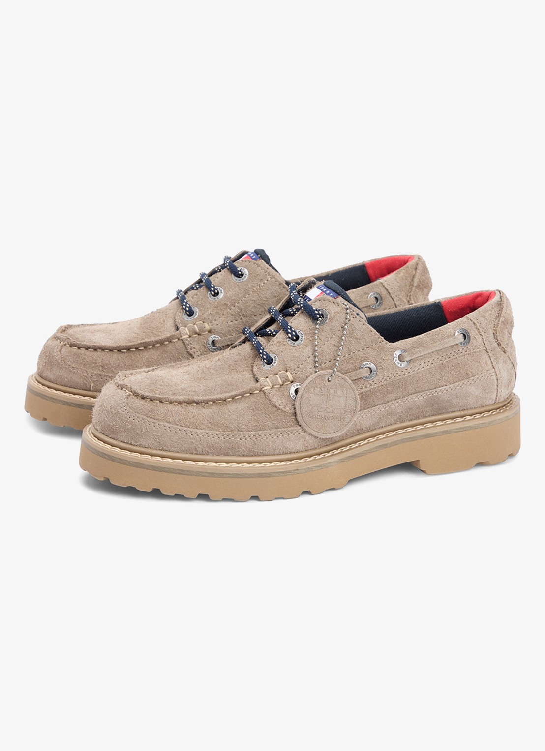Tommy Hilfiger Bootschoen van suède - voorkant 3 lichtbruin
