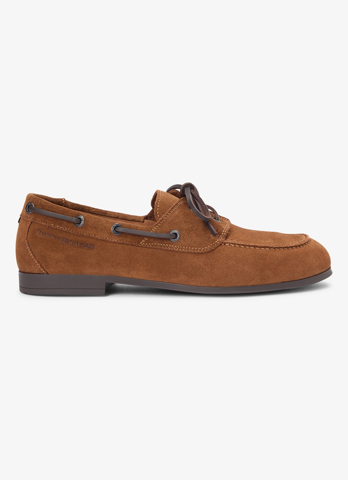 Tommy Hilfiger Bootschoen van suède - detail 4 bruin