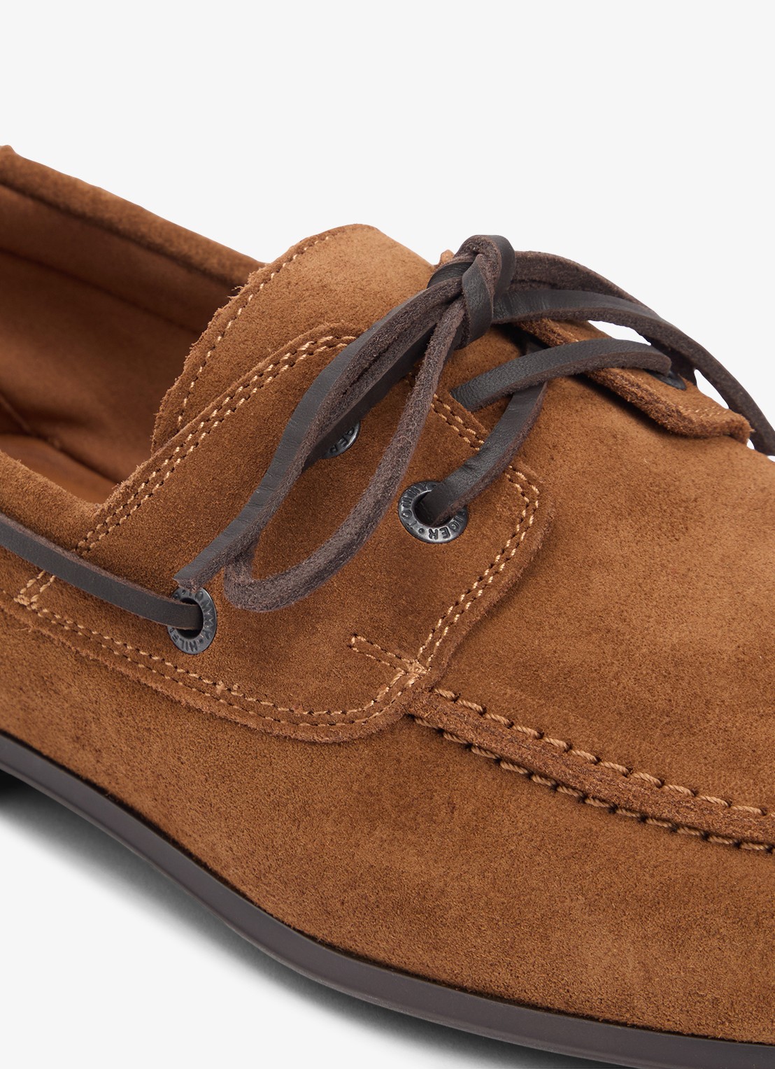 Tommy Hilfiger Bootschoen van suède - detail 5 bruin
