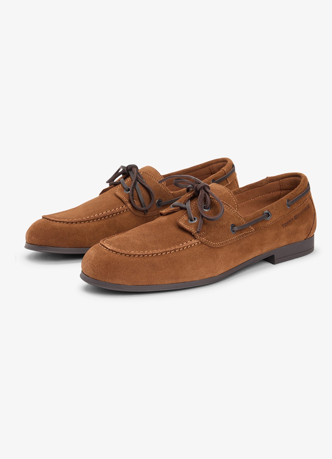 Tommy Hilfiger Bootschoen van suède - voorkant 2 bruin