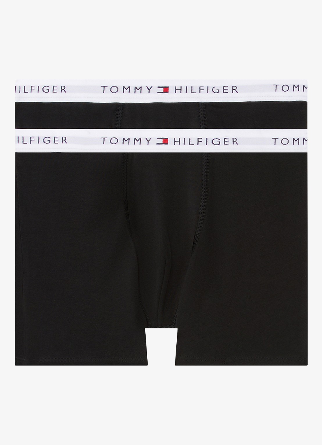 Tommy Hilfiger Boxershorts met logoband in 2-pack - voorkant zwart