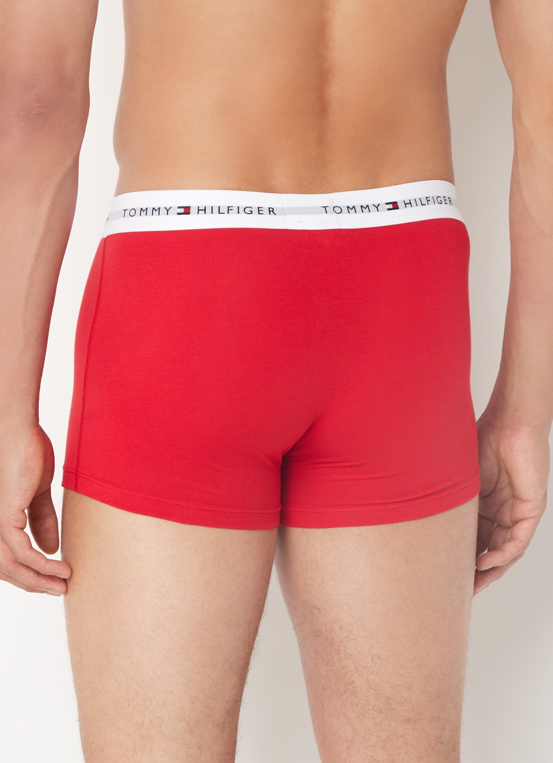 Tommy Hilfiger Boxershorts met logoband in 3-pack    - achterkant wit