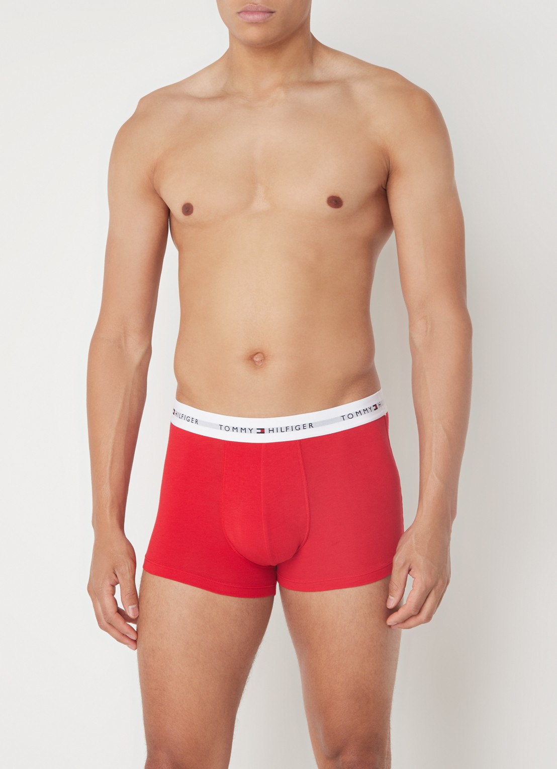 Tommy Hilfiger Boxershorts met logoband in 3-pack    - voorkant 4 wit