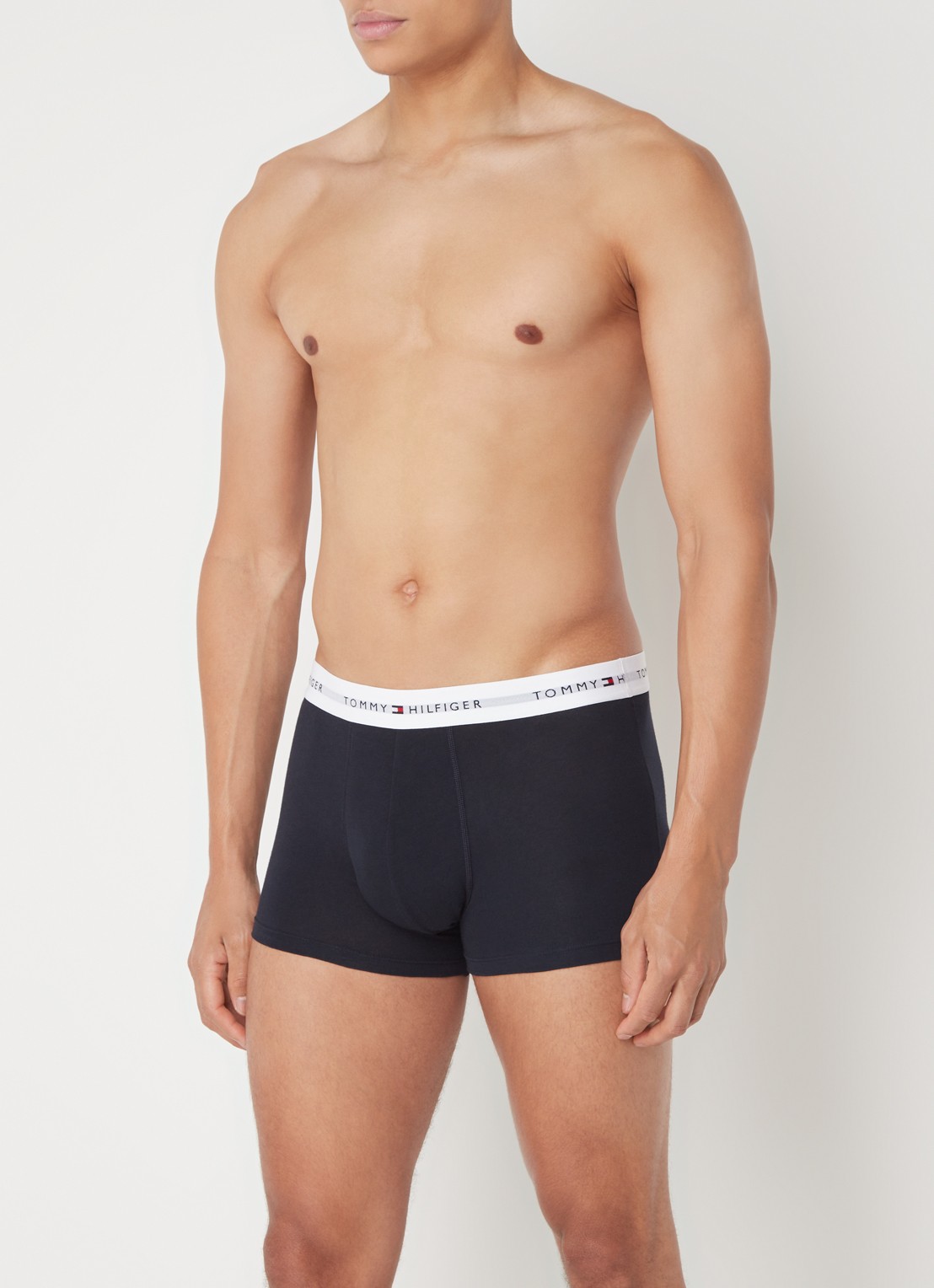 Tommy Hilfiger Boxershorts met logoband in 3-pack    - voorkant 4 donkerblauw