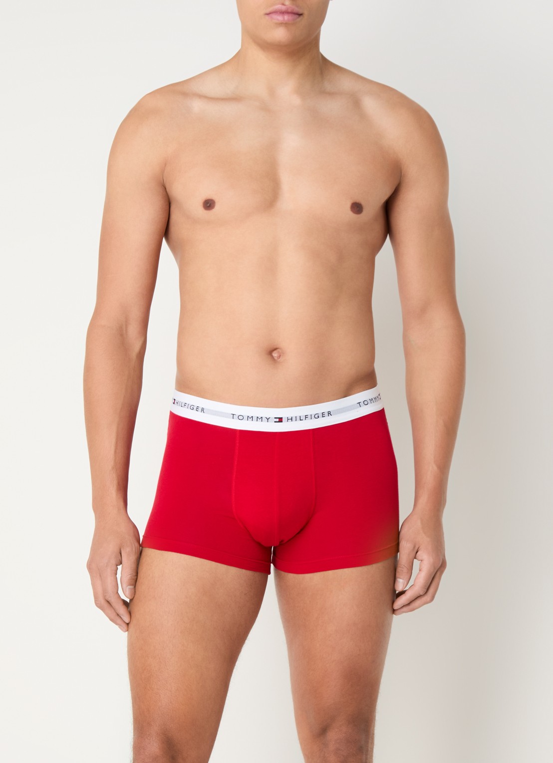 Tommy Hilfiger Boxershorts met logoband in 3-pack    - voorkant 2 donkergroen