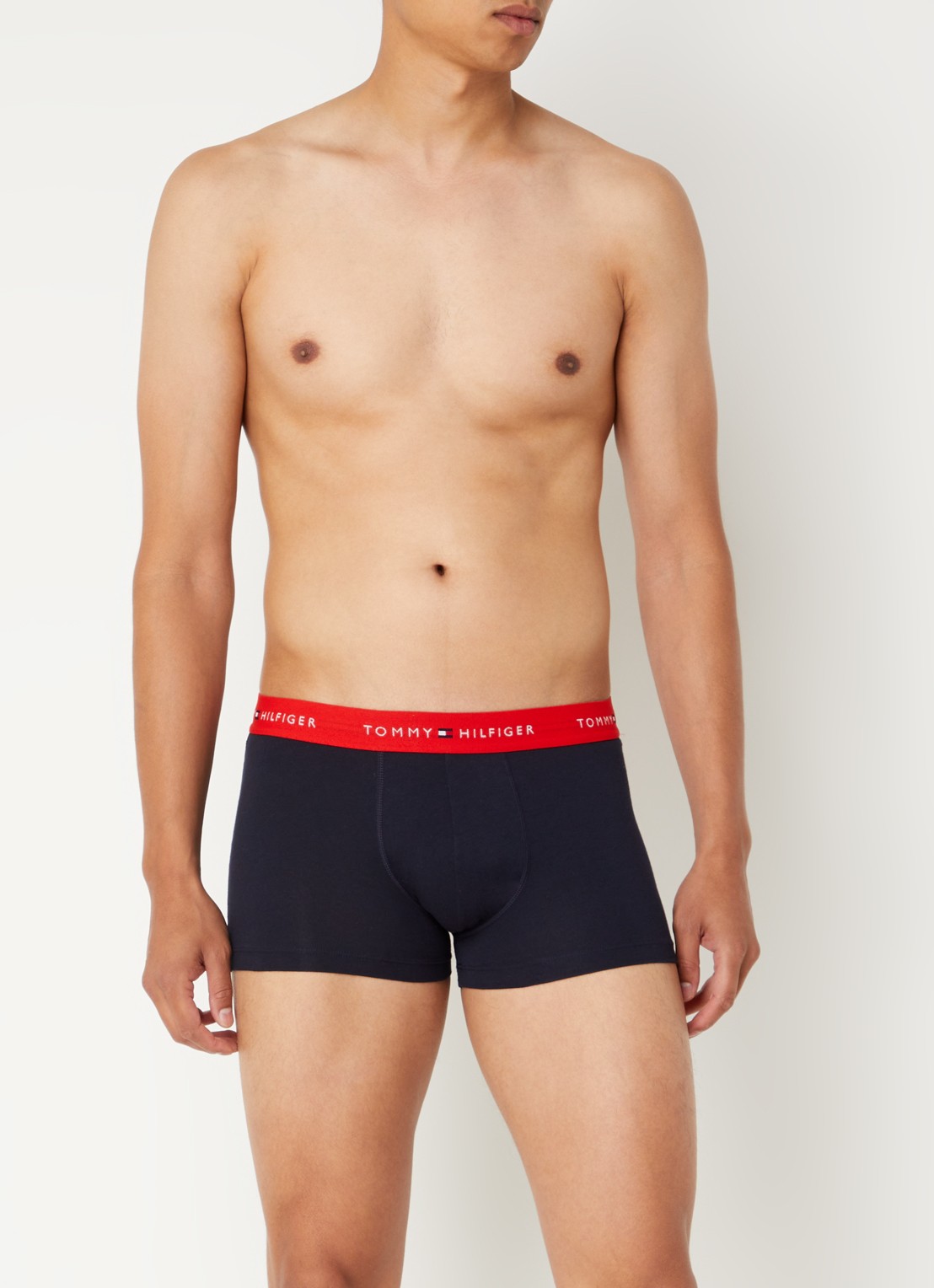 Tommy Hilfiger Boxershorts met logoband in 3-pack - voorkant 2 kobaltblauw