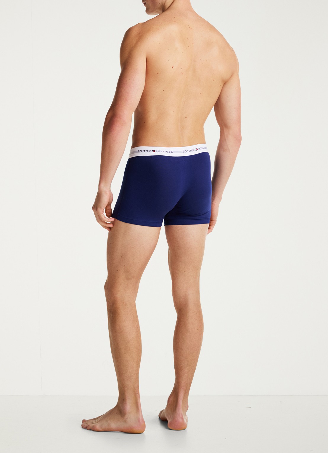 Tommy Hilfiger Boxershorts met logoband in 3-pack    - achterkant 5 donkergroen