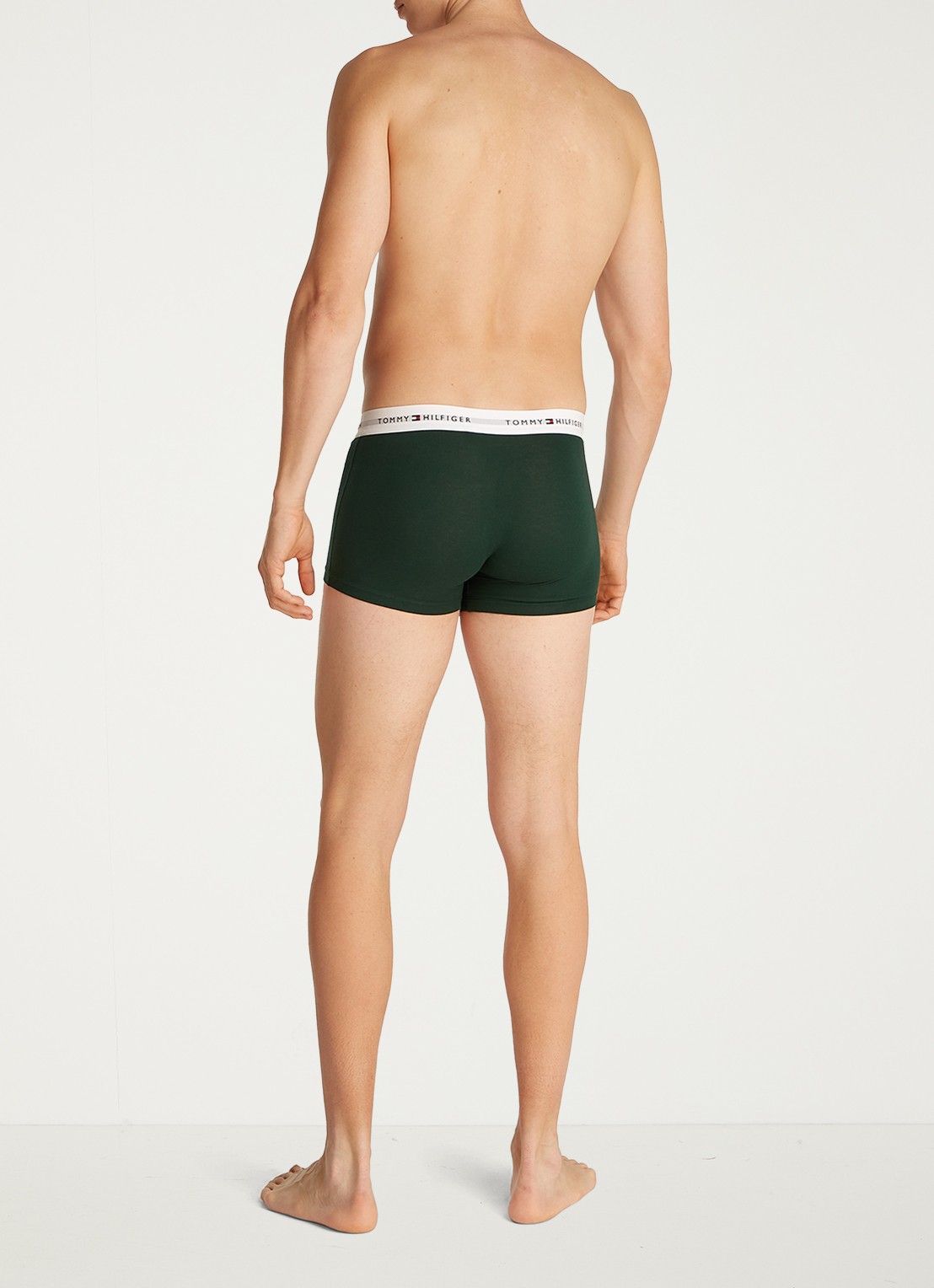 Tommy Hilfiger Boxershorts met logoband in 3-pack    - achterkant donkergrijs
