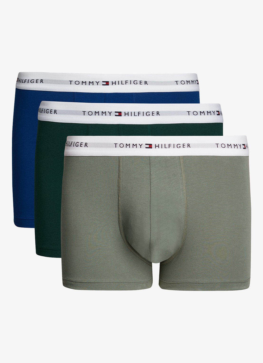Tommy Hilfiger Boxershorts met logoband in 3-pack    - voorkant 2 donkergrijs