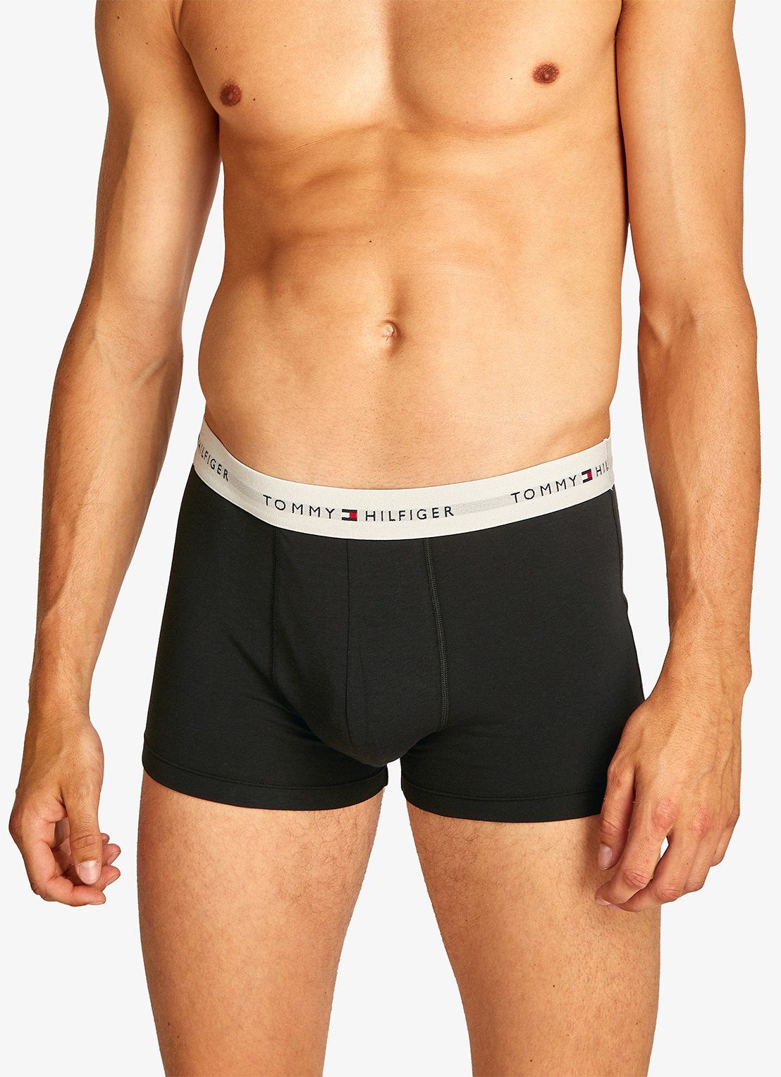 Tommy Hilfiger Boxershorts met logoband in 3-pack - detail staalblauw