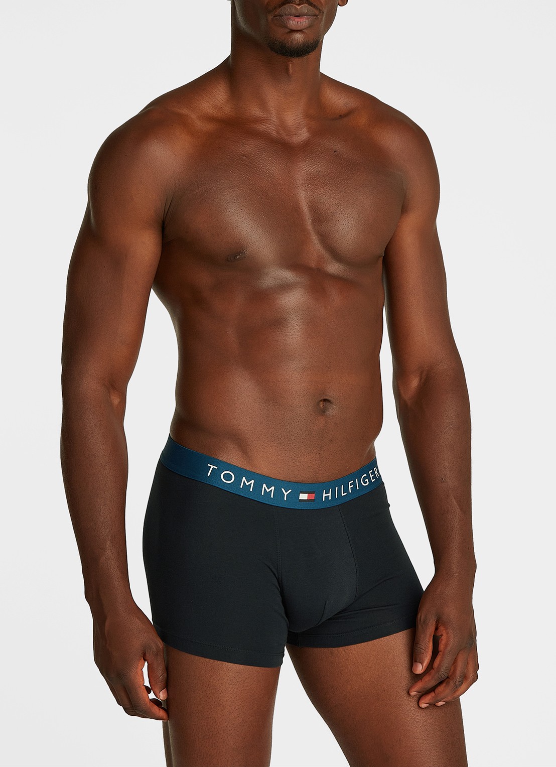 Tommy Hilfiger Boxershorts met logoband in 3-pack - voorkant 3 donkerblauw