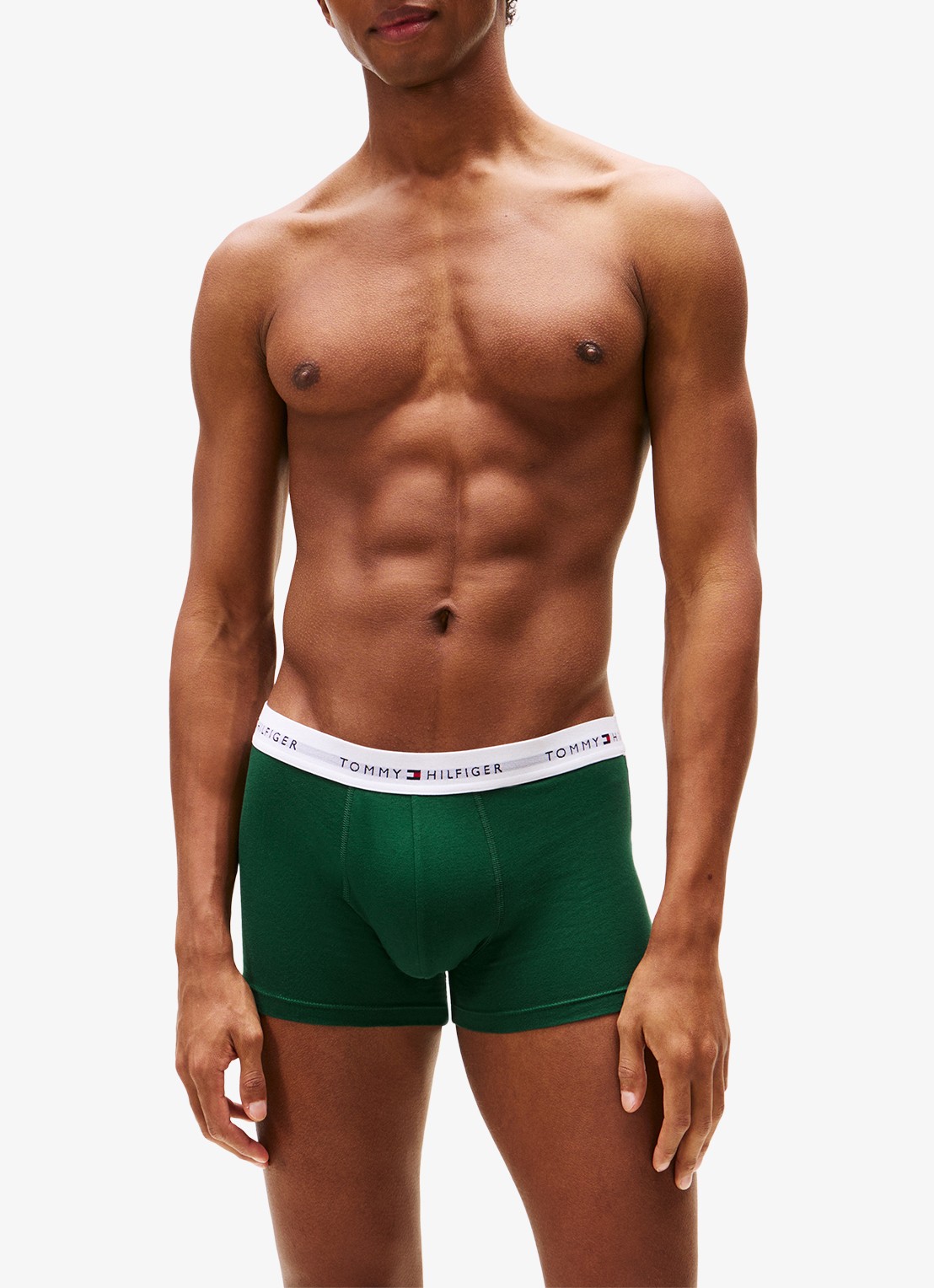 Tommy Hilfiger Boxershorts met logoband in 3-pack    - detail orn grn/prp nvy/vess blu-0r9 / groen