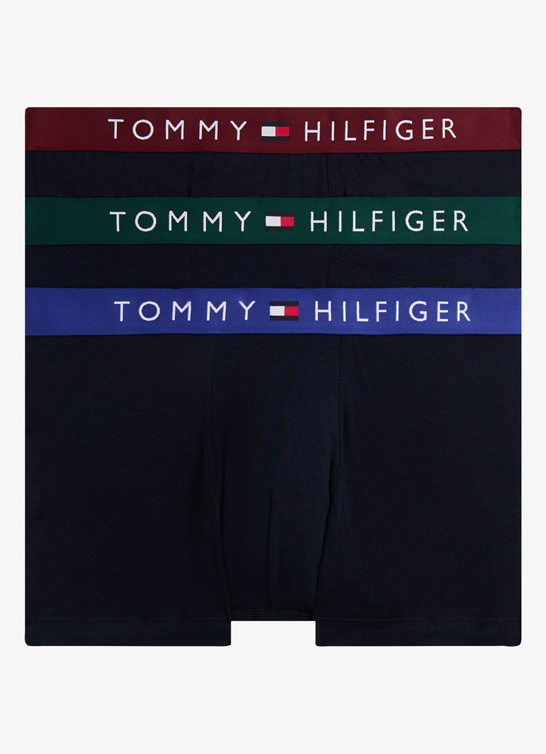 Tommy Hilfiger Boxershorts met logoband in 3-pack - voorkant 5 groen