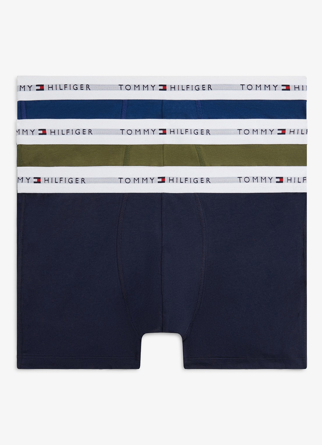 Tommy Hilfiger Boxershorts met logoband in 3-pack - voorkant 5 donkerblauw