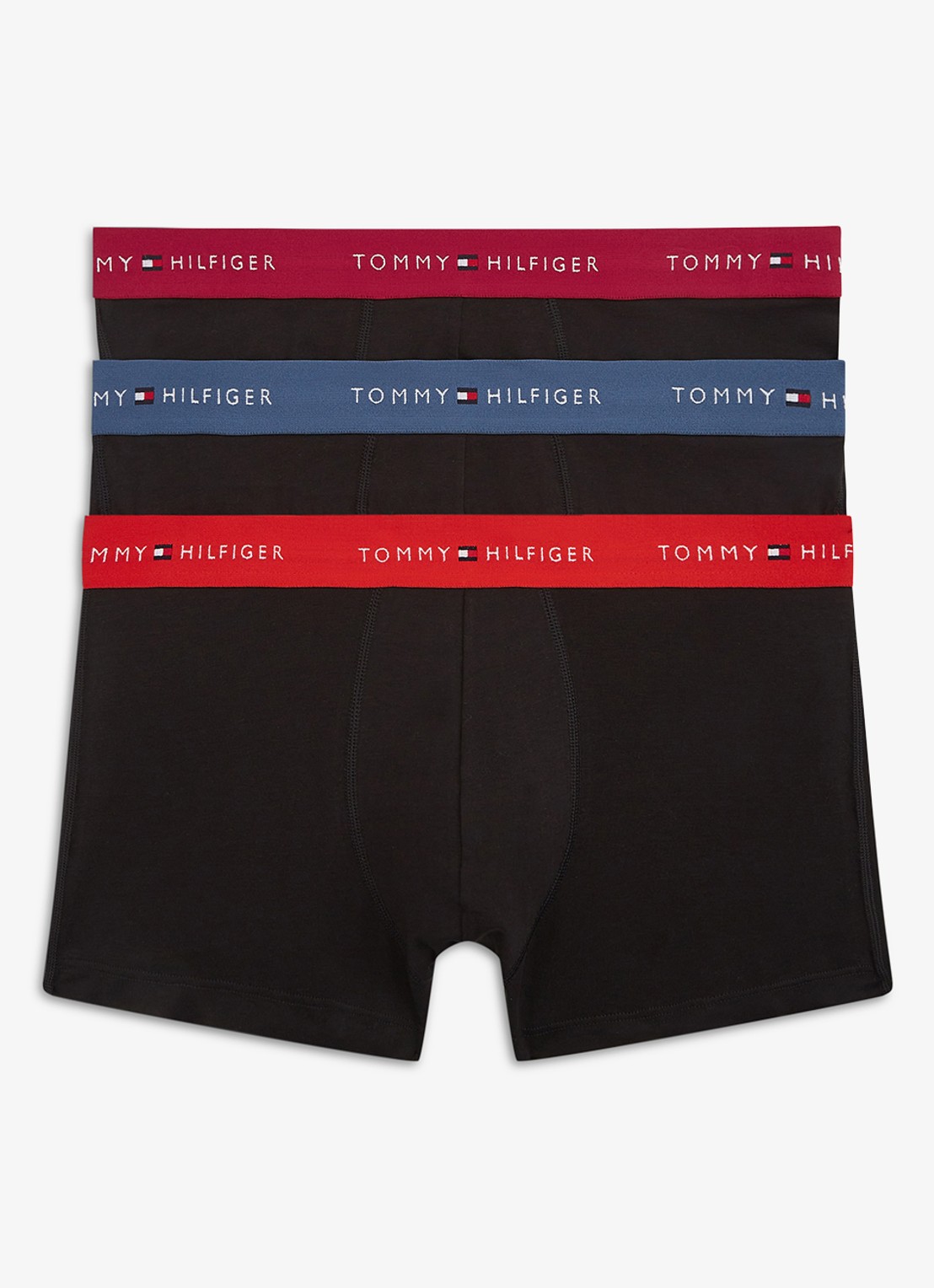 Tommy Hilfiger Boxershorts met logoband in 3-pack - voorkant rood