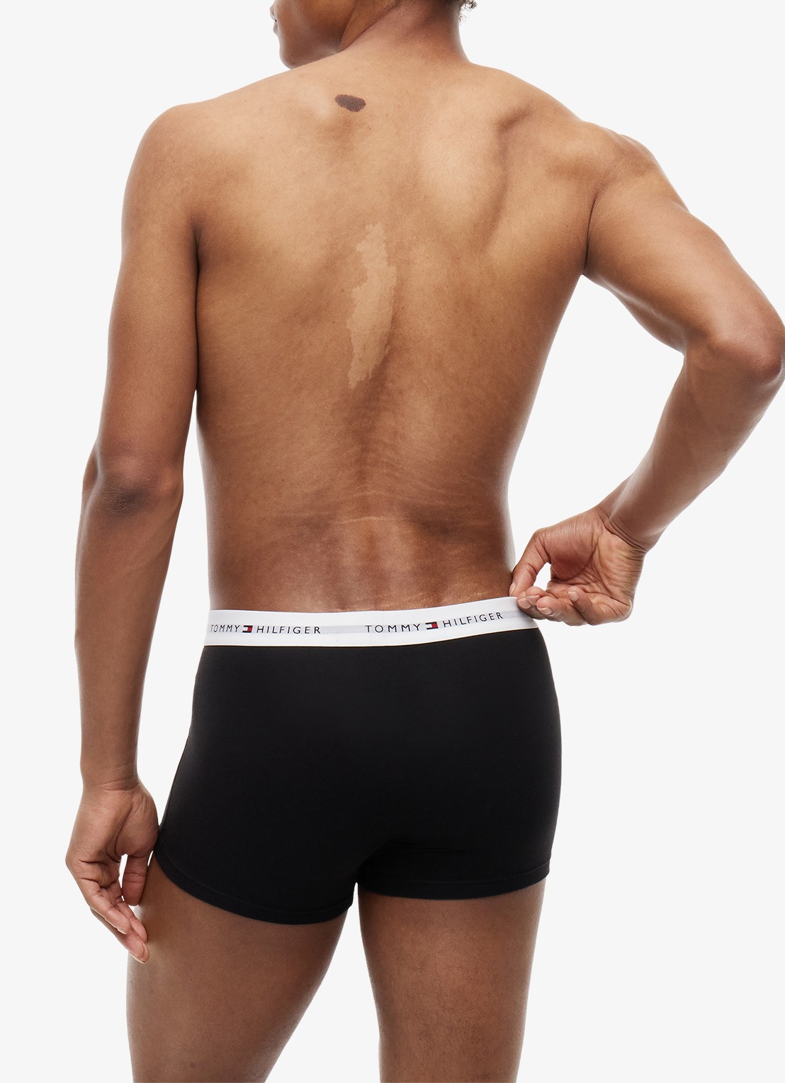 Tommy Hilfiger Boxershorts met logoband in 3-pack - achterkant 6 grey heather/black/white-0xo