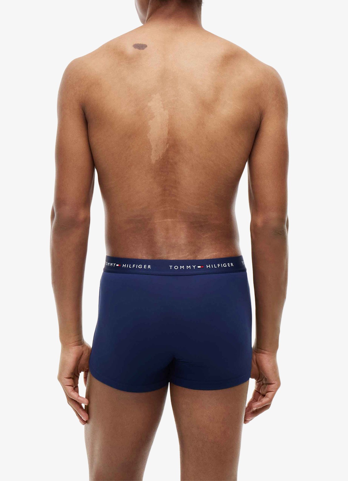 Tommy Hilfiger Boxershorts met logoband in 3-pack - achterkant 7 donkerblauw