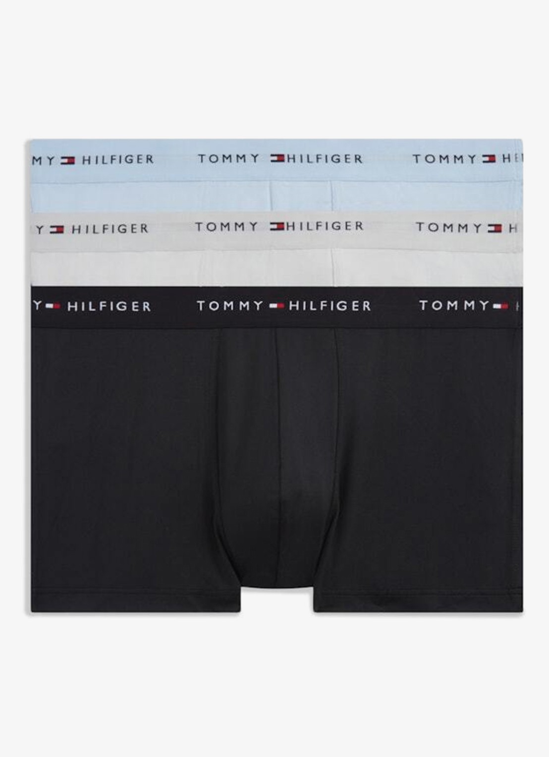 Tommy Hilfiger Boxershorts met logoband in 3-pack - voorkant 4 zwart