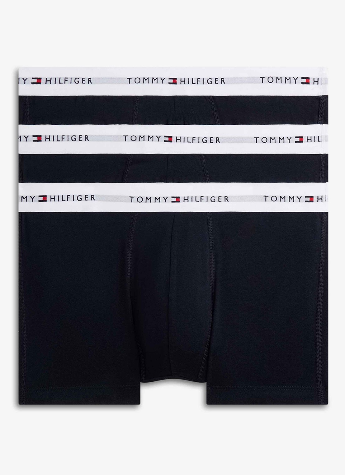 Tommy Hilfiger Boxershorts met logoband in 3-pack - voorkant 7 donkerblauw