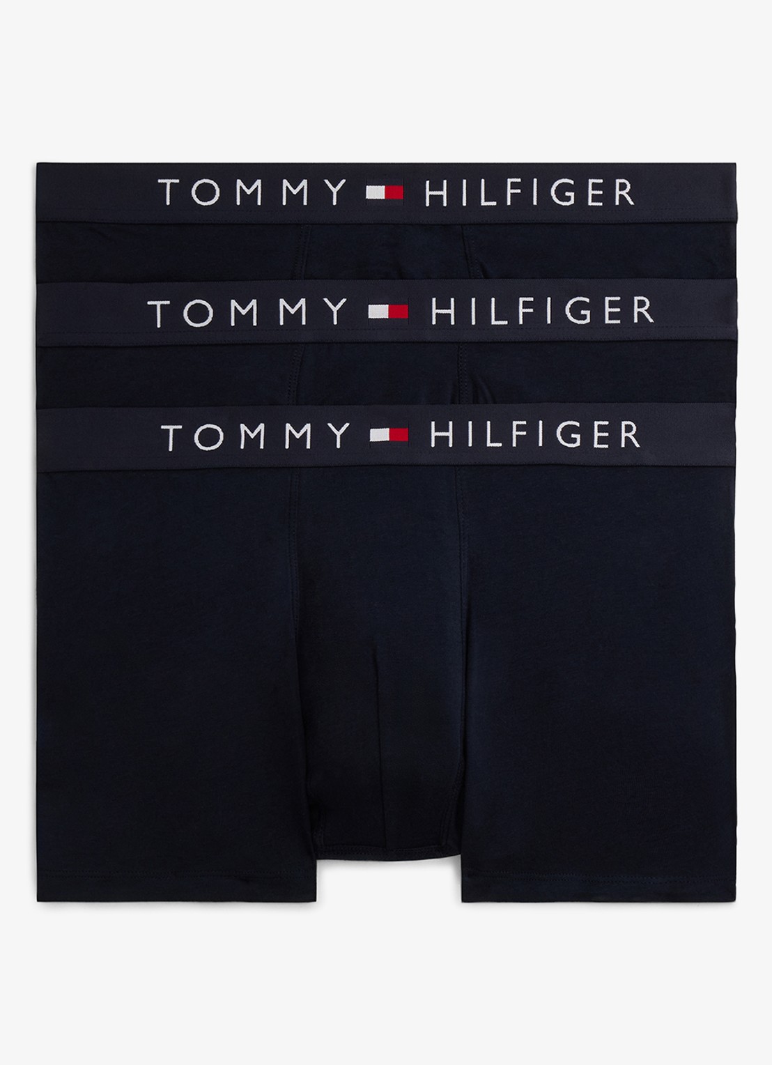 Tommy Hilfiger Boxershorts met logoband in 3-pack - voorkant 2 naturel