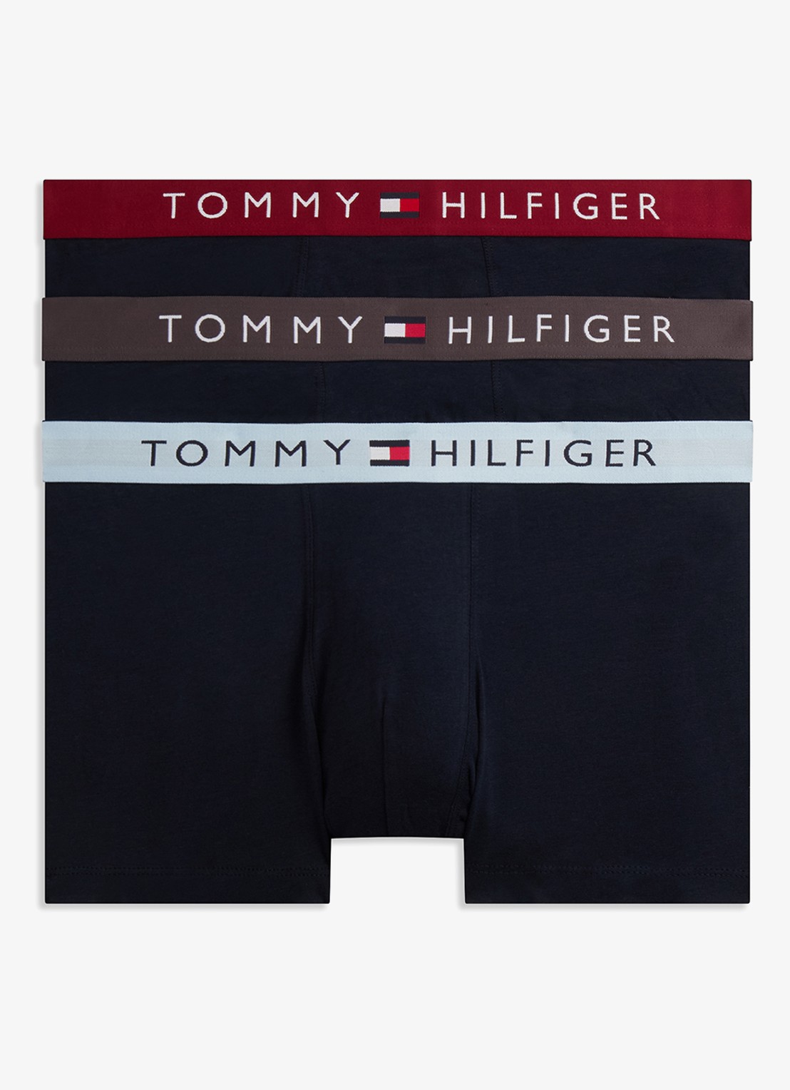 Tommy Hilfiger Boxershorts met logoband in 3-pack - detail 3 donkerblauw